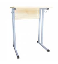 Стол-парта 1-местный нерегулируемый "Умник", 600х500х760 мм, рост 6, серый каркас, ЛДСП клён