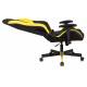 Кресло игровое Knight Neon черный/желтый соты эко.кожа с подголов. крестов. металл. Фото товара с разных ракурсов.