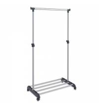 Вешалка для плечиков СН-4345, 1660х860х440 мм, передвижная, пластик/металл, серая/хром