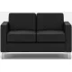 Двухместный диван Актив Euroline 9100 черный (Chairman). Фото товара с разных ракурсов.